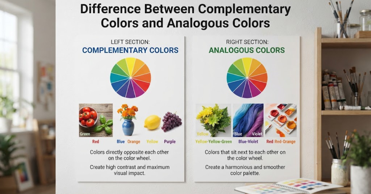 Difference Between Complementary and Analogous Colors