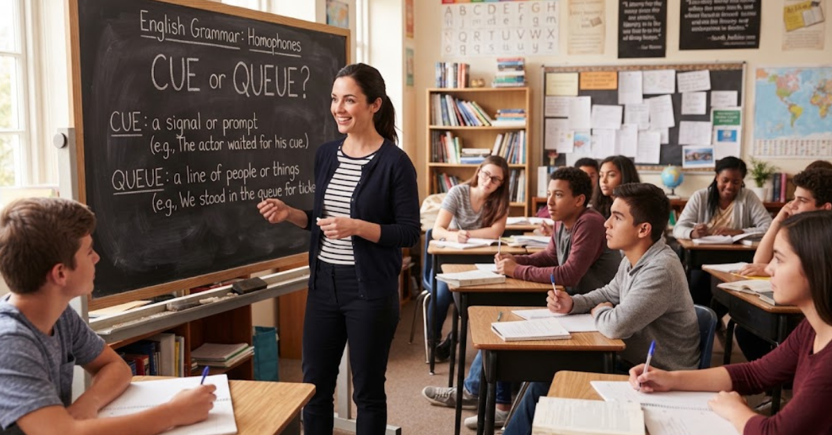 Cue or Queue: Meaning, Differences & Examples