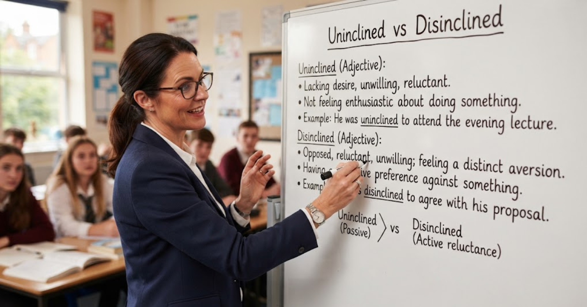 Uninclined vs Disinclined: Meaning and Differences