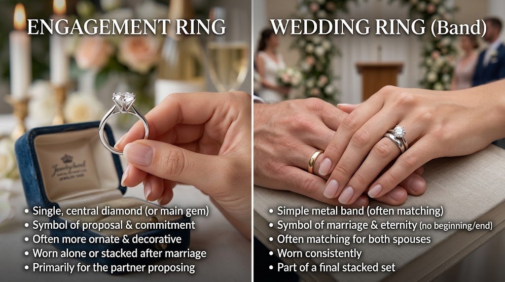 Difference Between Wedding Ring and Engagement Ring